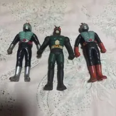 BANDAI 1989【栄光の10人ライダー】ミニフィギュア3体セット