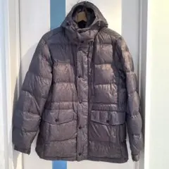美品‼️ダークグレー コンフォートダウンジャケット　着丈77センチ‼️Lサイズ