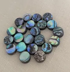 アバロンシェルビーズ　コイン　8mm　22個