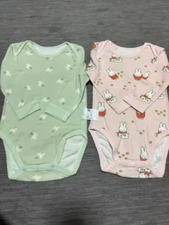 ユニクロ　ロンパース　ベビー肌着 2枚セット 80サイズ