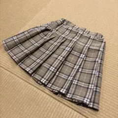 グローバルワーク　チェック柄プリーツスカート