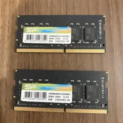 SP DDR4-2666 CL19 メモリー 8GB、二枚セット
