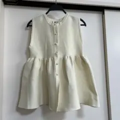アイボリー色 Mサイズ ニットベスト