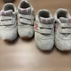 New Balance 313 キッズ　グレー/ピンク　14cm14.5cm２足