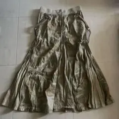 カーキ ミリタリーフレアスカート