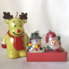 《新品》メロディーキャンドル トナカイ サンタクロース スノーマン キャンドル