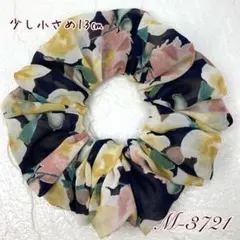 ハンドメイドシュシュM-3721♡花柄ジョーゼット♡