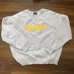 muahmuah スウェット グレー ロゴのサムネイル