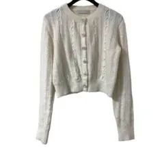 CELFORDレース＆ビジューニットカーディガン