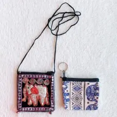 ぐ*ら様 ♥アジアン雑貨♥ポーチ♥小物入れ♥2点set♥