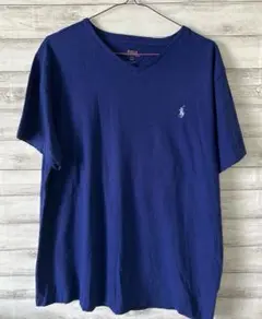 POLO RALPH LAUREN ブルーTシャツ Lサイズ