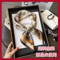 【即日発送】スカーフ 大判 シルクタッチ 高見え 上品 バック ヘアアレンジ