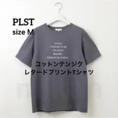 PLST　コットンテンジクレタードプリントTシャツ　グレー　Ｍのサムネイル