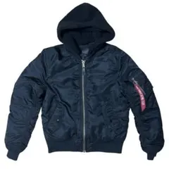 【美品】alpha industries MA-1 2way 黒 短丈　中綿