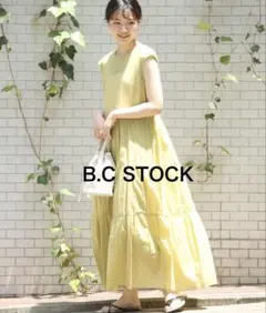 B.C STOCKコットンボイルティアードワンピース ベーセーストックのサムネイル