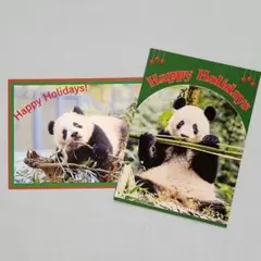 Happy Holidays! 　シャンシャン ポストカード 2枚セット　非売品