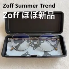 【美品】Zoff ゾフ メガネ ボストン βチタン 超軽量 ブラウン 眼鏡
