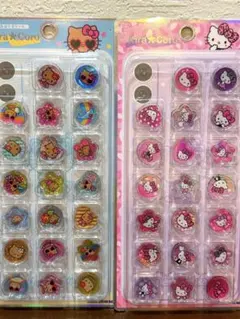 【匿名配送】ハローキティ　キティ　キラコロおはじきシール　2種セット