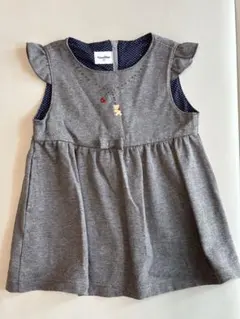 familiar フォーマル グレー ドレス　赤ワンピース 80 2点セット