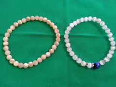 マザーオブパール と天然石のブレスレット２点セット！