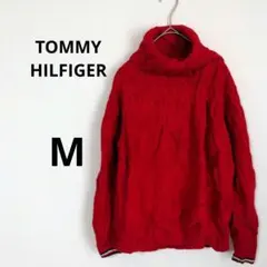 TOMMY HILFIGER　【М】　タートルネック　ニット　レッド　赤