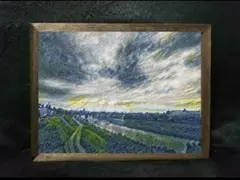 『空から降る光』絵画風オリジナル作品