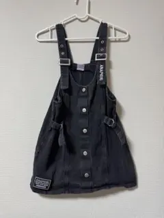 ☆ANAP GIRL☆デニム ジャンバースカート ブラック S