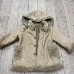 COMME CA ISM フード取り外し可能ムートンコート