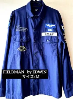 値下げ　ARMY パッチ付きミリタリーシャツFIELDMAN EDWIN