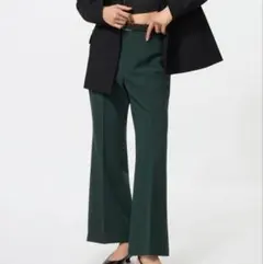 スマートフレアパンツ ダークグリーン
