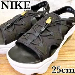 美品 ナイキ ウィメンズ エアマックス ココ サンダル ブラック ホワイト 厚底