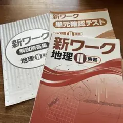 * 新ワーク 地理II 東書　社会　問題集　好学出版 塾教材　中学2年