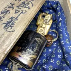 時代蒔絵　印籠 群鶴蒔絵印籠 Inrō with Cranes and Pines】日本‐江戸時代‐古満