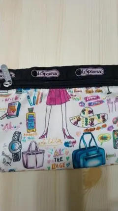 LeSportsac イラスト入りポーチ