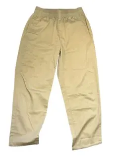 ベージュ チノパン ゴムウエスト サイドポケット
