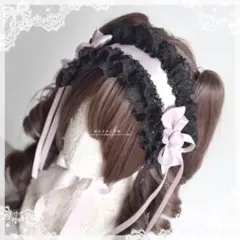 ♡ Princess ballet フリルリボンヘッドドレス b×pink ♡のサムネイル
