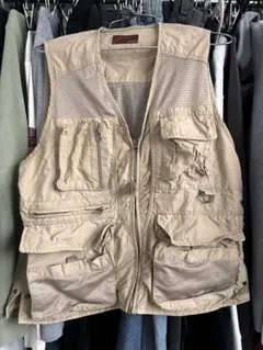 ベージュ フィッシングベスト