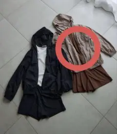 しまむら 田中里奈　mysa closet ラッシュパーカー ベージュ Mサイズ
