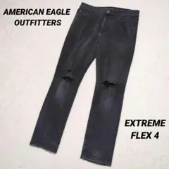 【美品】アメリカンイーグル ダメージデニム ジーンズ 黒 31