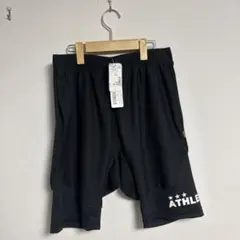新品 ATHLETA 黒 ハーフパンツ O