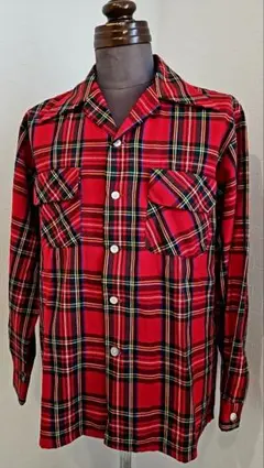 50's Vintage【McGREGOR】M/タータンチェック/オープンカラー