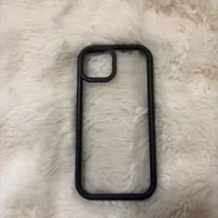 iPhone用ケース ブラック クリア 背面透明iPhone14