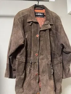 【ヴィンテージ】ブラウン スエード ロングジャケット