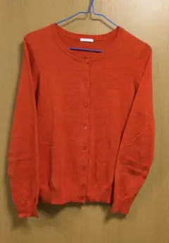 オレンジ カーディガン