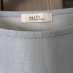 earth music & ecology ライトブルー シースルー袖 トップス