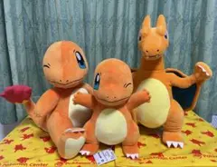 ポケモン ぬいぐるみ ヒトカゲ リザードン3体セット