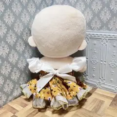 黄色 花柄ワンピース 10cm ぬい服