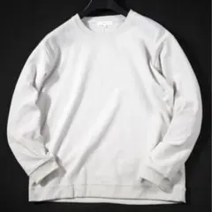 【THE SHOP TK/タケオキクチ】軽量 ジャガードリンクス スウエット・Lのサムネイル