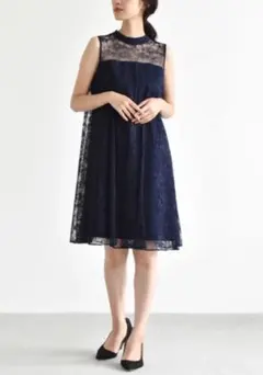 kaene 総レース　Aラインワンピース