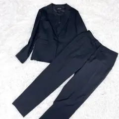 ちーちゃん♪様近年】アンタイトル ウール混 ストレッチ セットアップ 黒